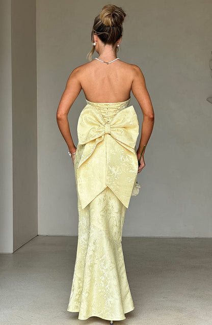 Felicity Maxi Elbise - Limon Sarısı