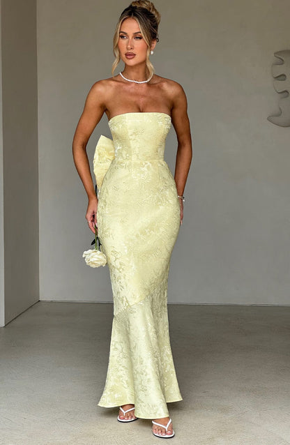Felicity Maxi Elbise - Limon Sarısı