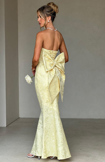 Felicity Maxi Elbise - Limon Sarısı