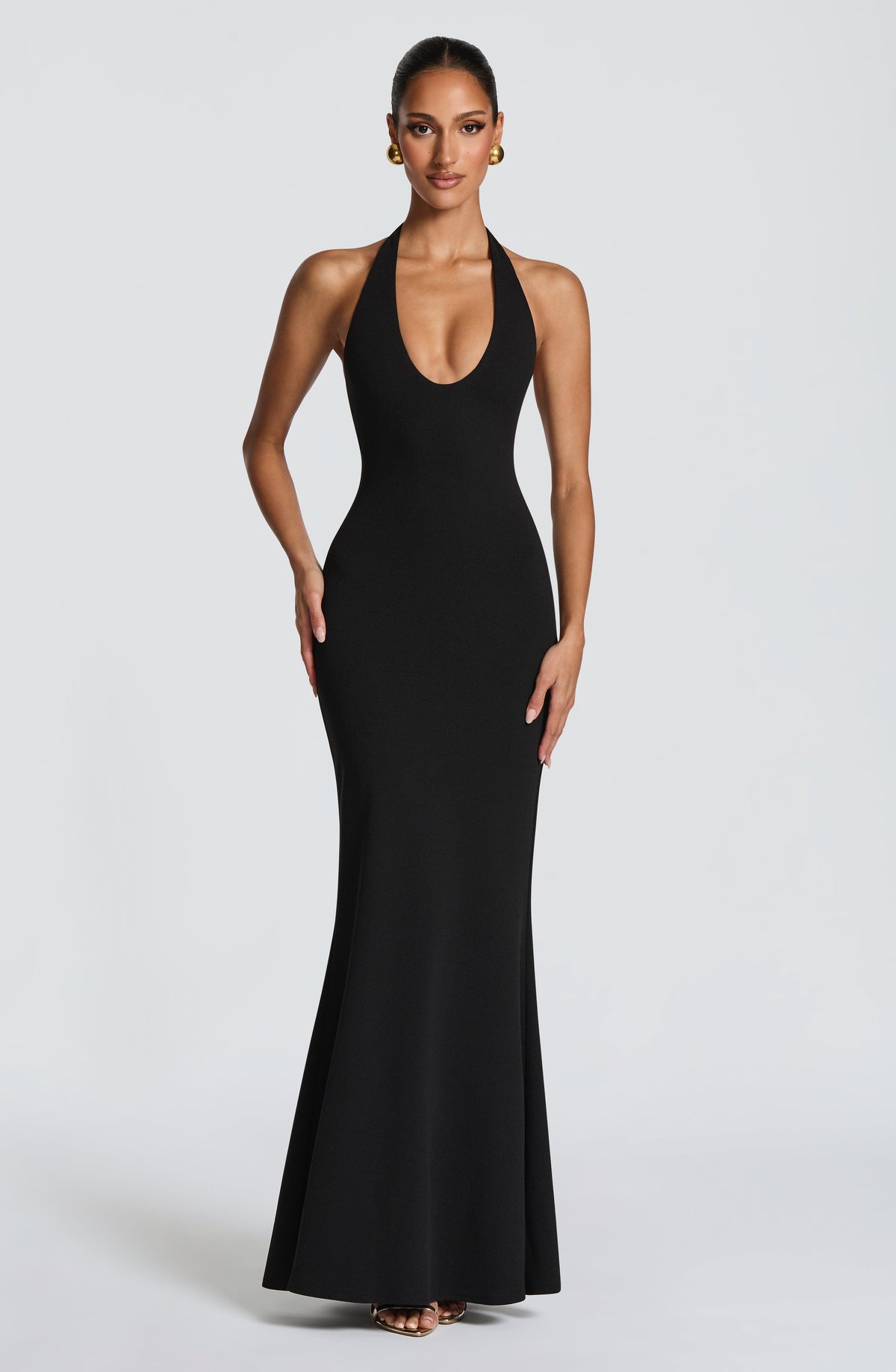 Fern Maxi Elbise - Siyah