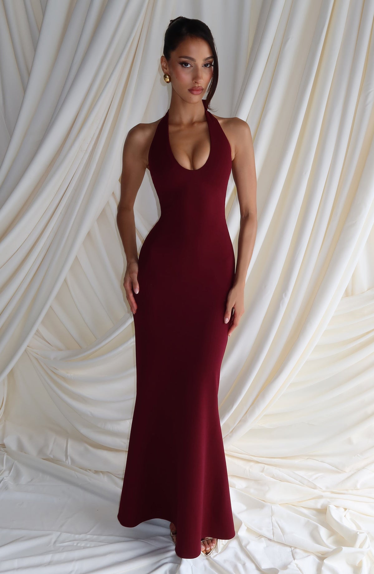 Fern Maxi Elbise - Vişne Çürüğü