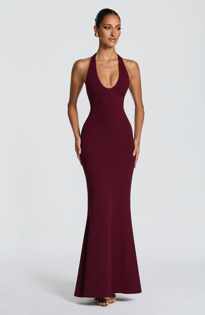 Fern Maxi Elbise - Vişne Çürüğü