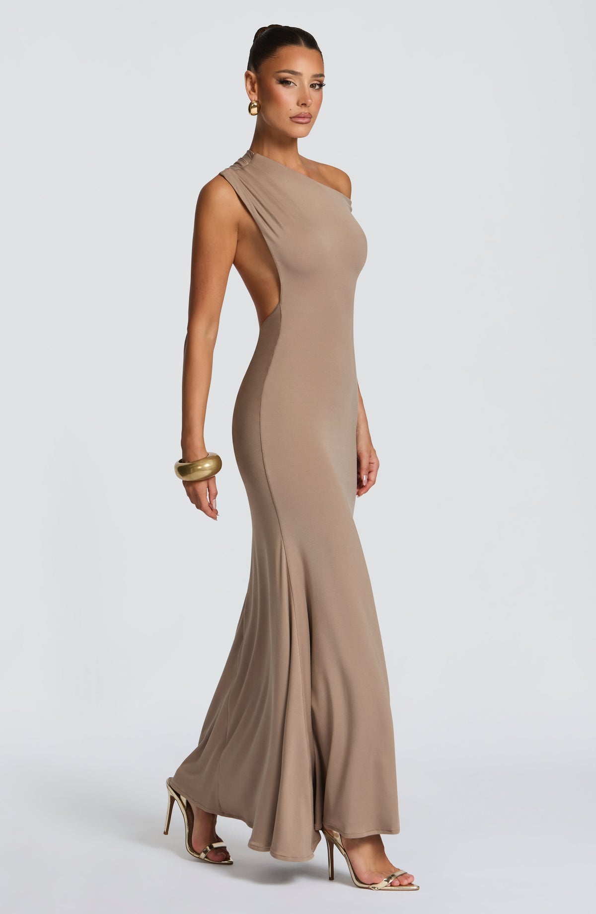 Fiora Maxi Elbise - Taş