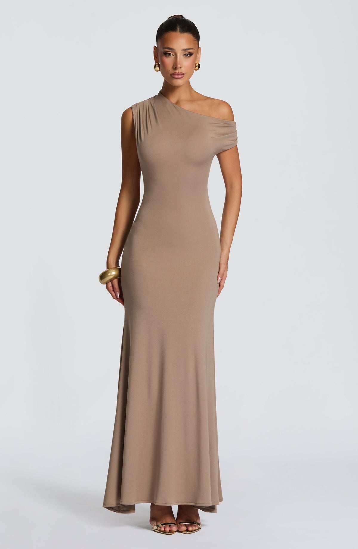 Fiora Maxi Elbise - Taş