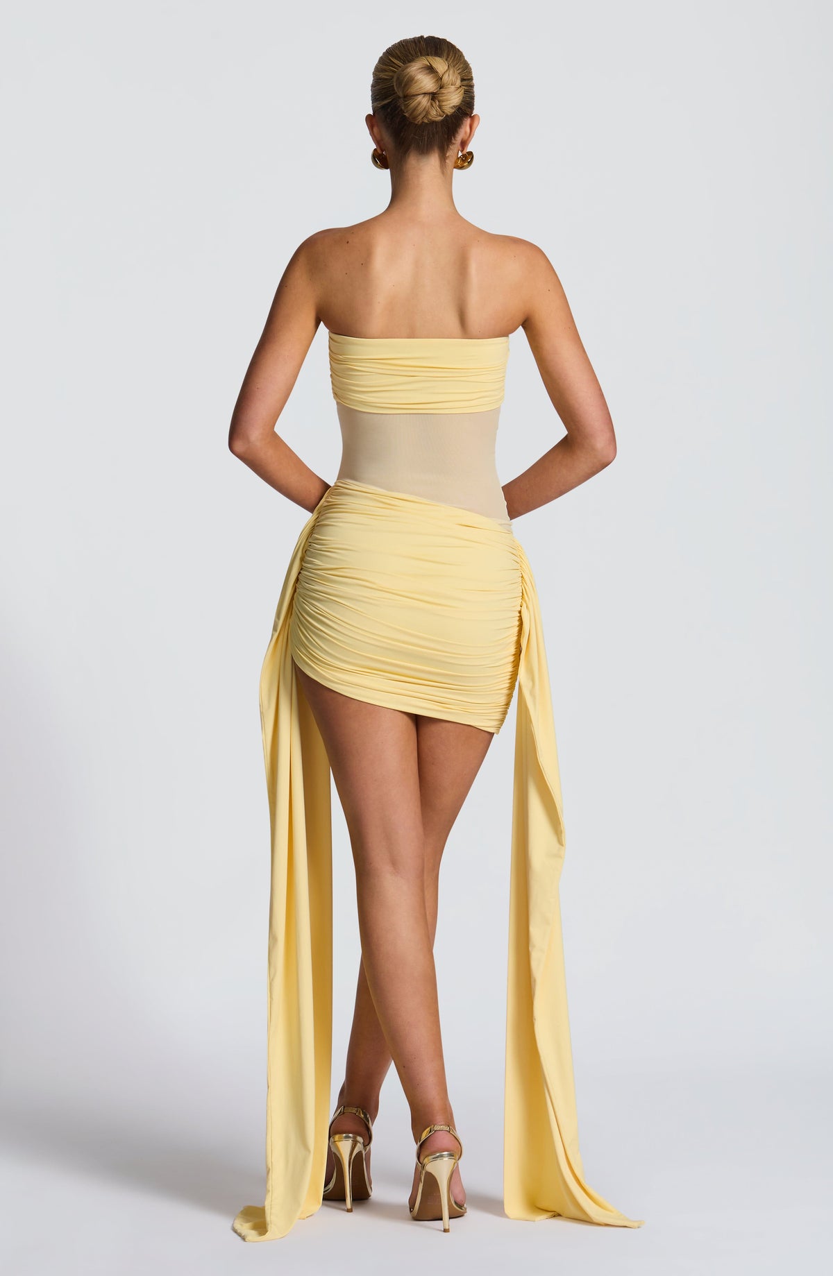 Fiorella Mini Elbise - Limon Sarısı