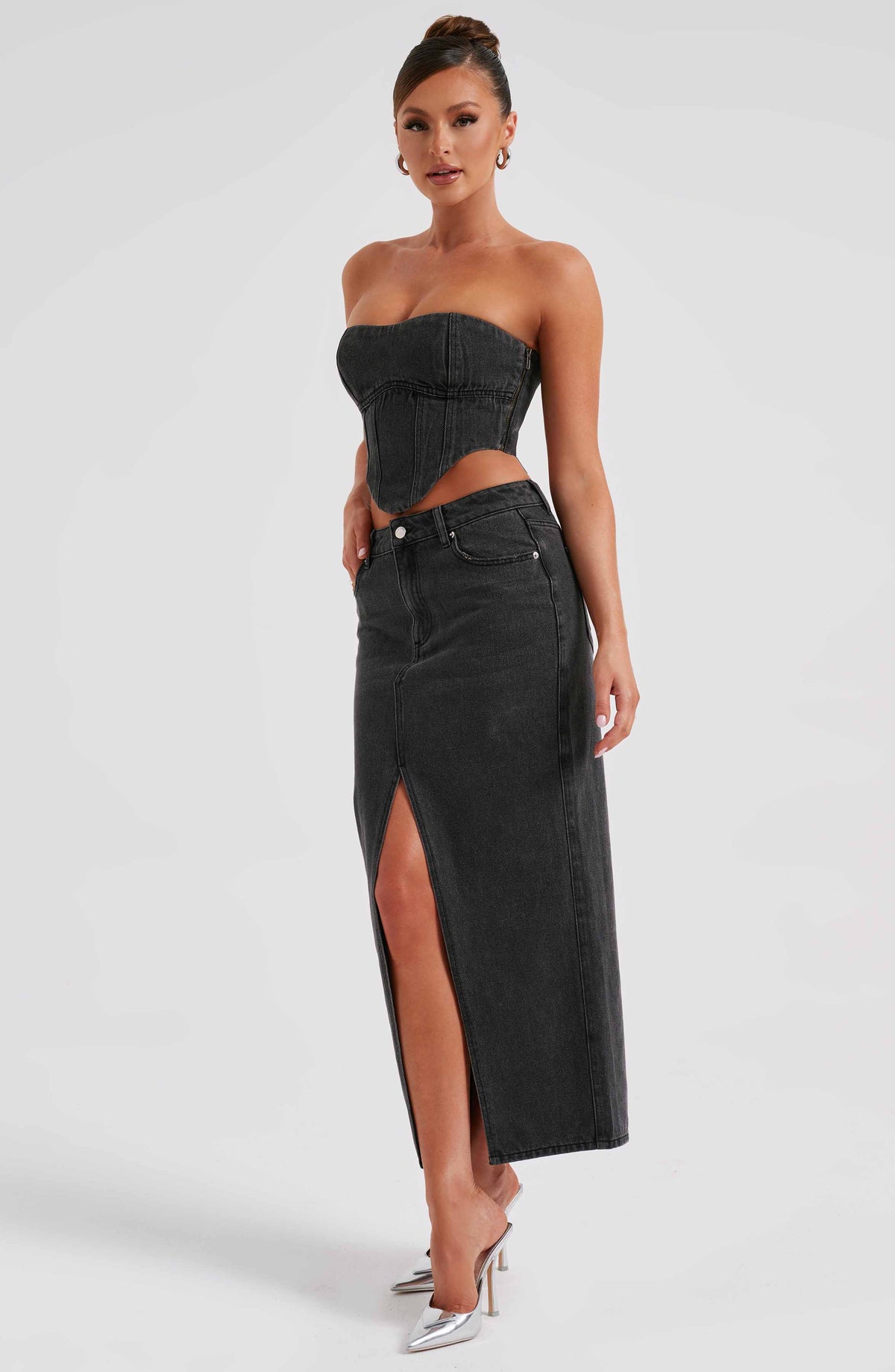Flor Maxi Etek - Siyah