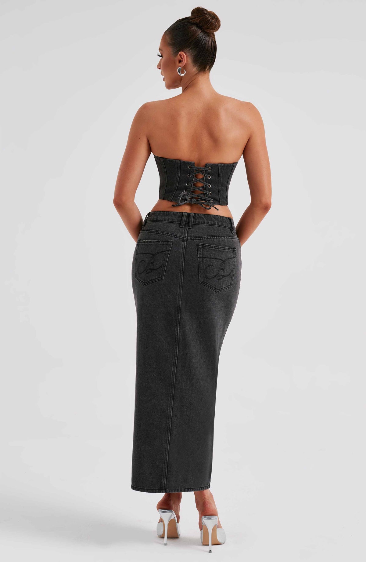 Flor Maxi Etek - Siyah