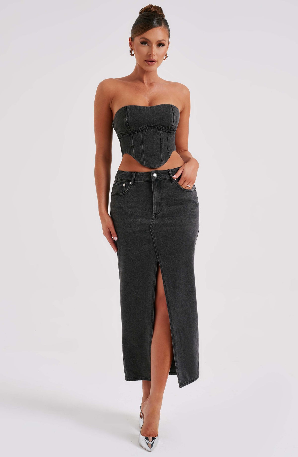 Flor Maxi Etek - Siyah