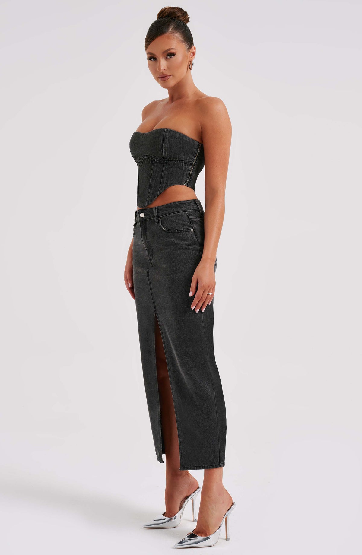 Flor Maxi Etek - Siyah