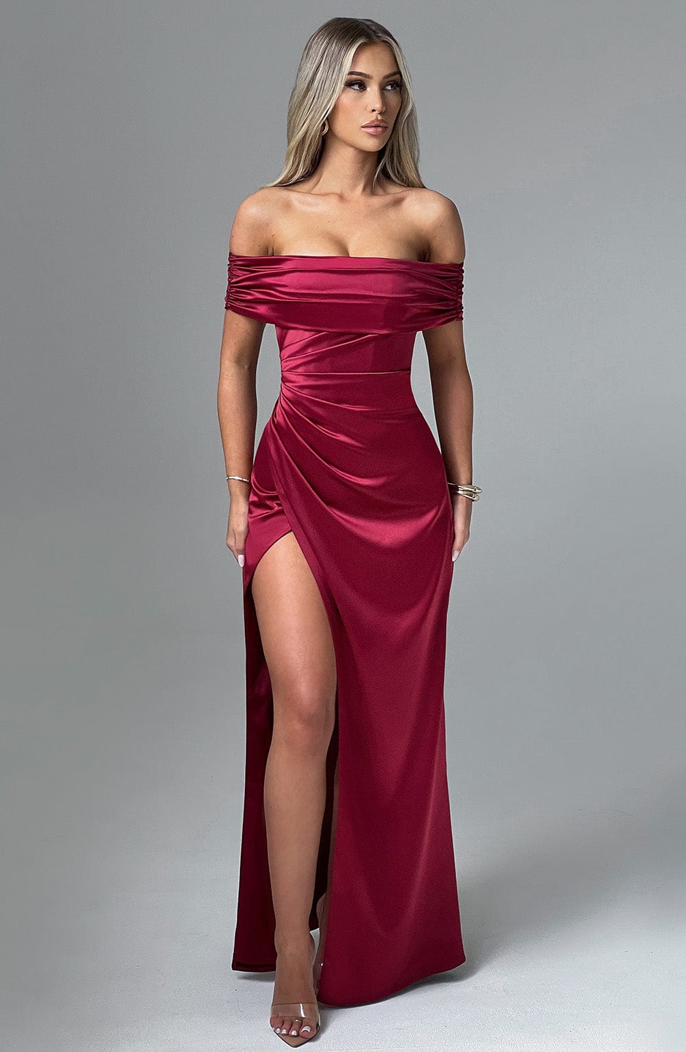 Gwendolyn Maxi Elbise - Bordo