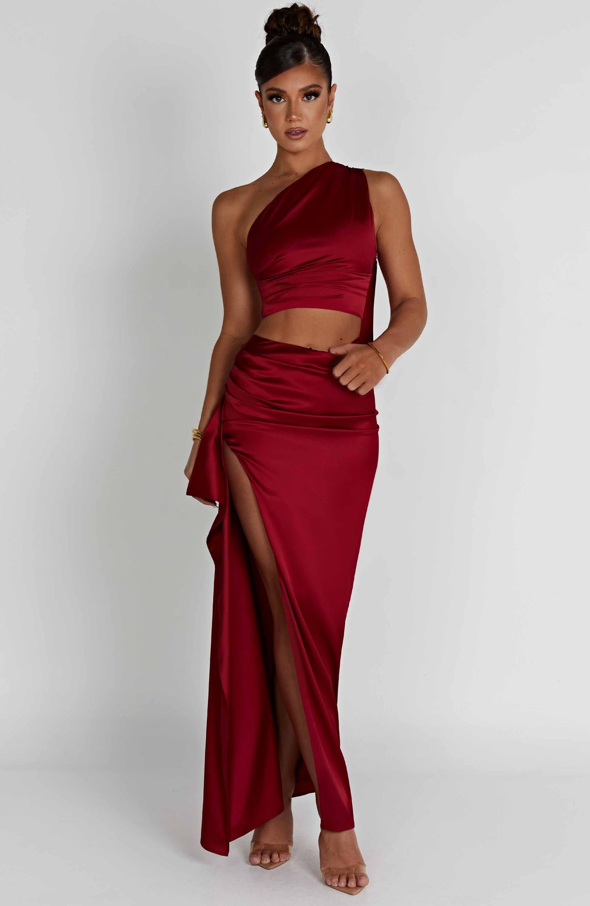 Halsey Maxi Etek - Şarap