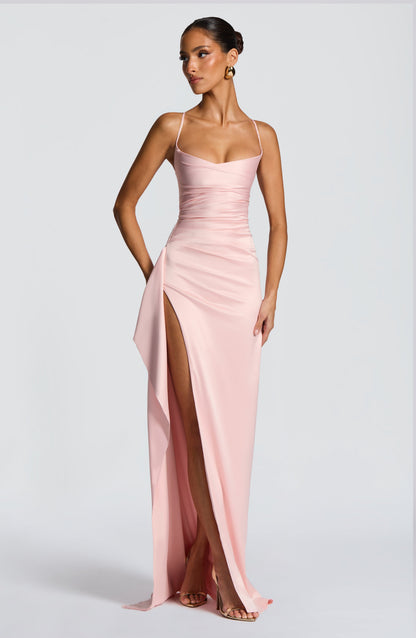 Helen Maxi Elbise - Pudra