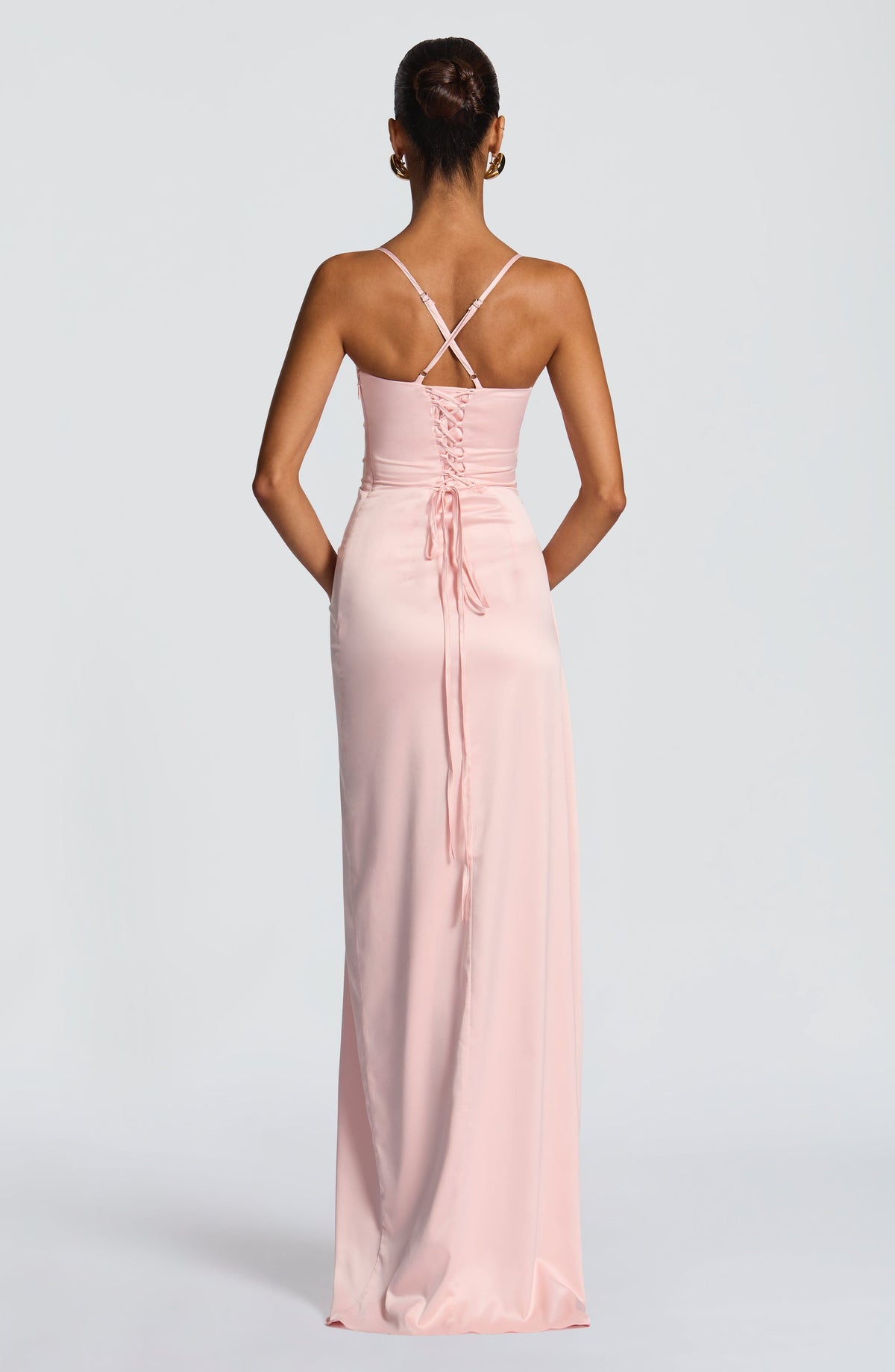 Helen Maxi Elbise - Pudra