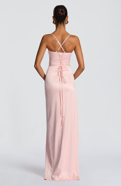 Helen Maxi Elbise - Pudra