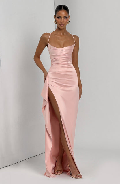 Helen Maxi Elbise - Pudra