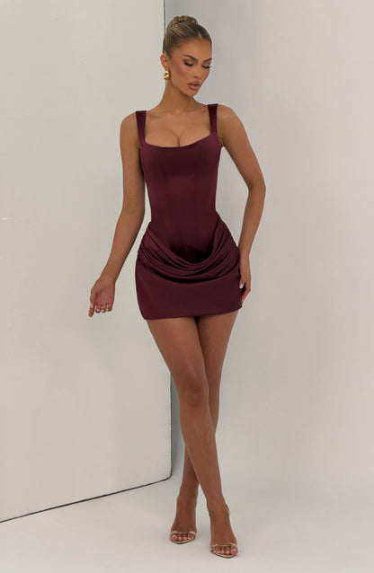 Imogen Mini Elbise - Vişne Çürüğü