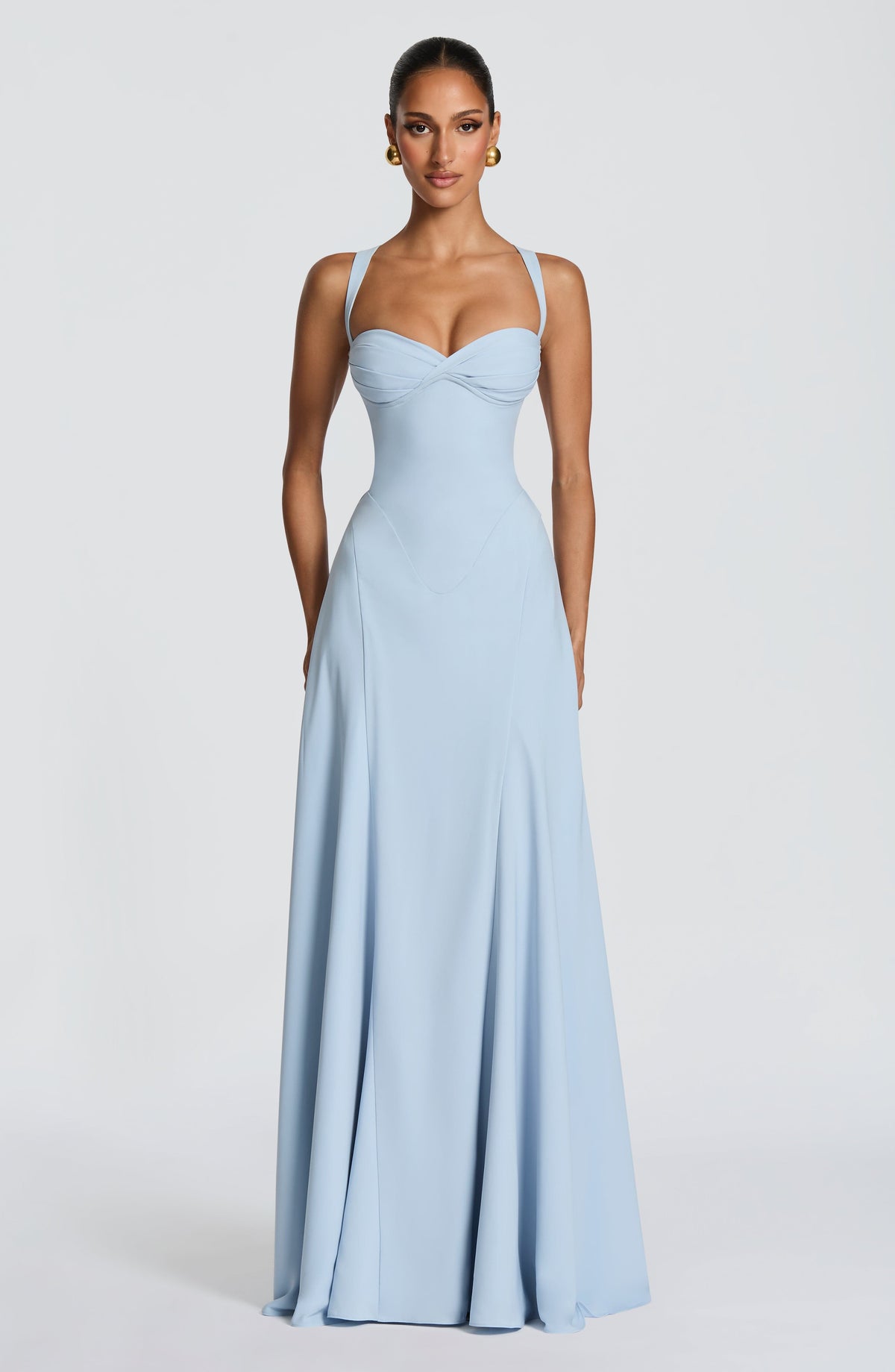 Irie Maxi Elbise - Buz Mavisi