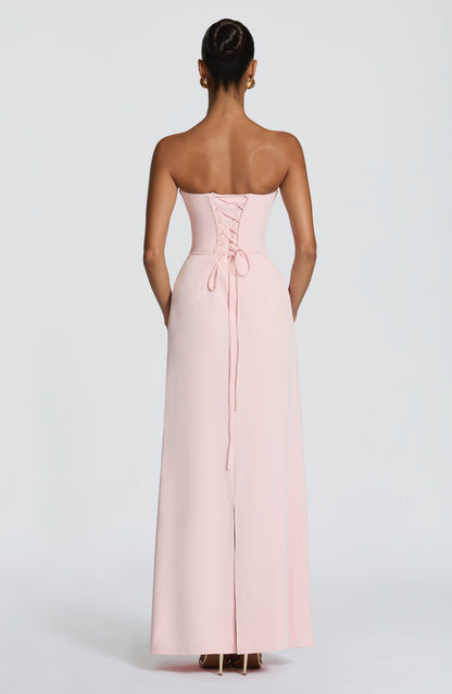 Irmina Maxi Elbise - Pudra