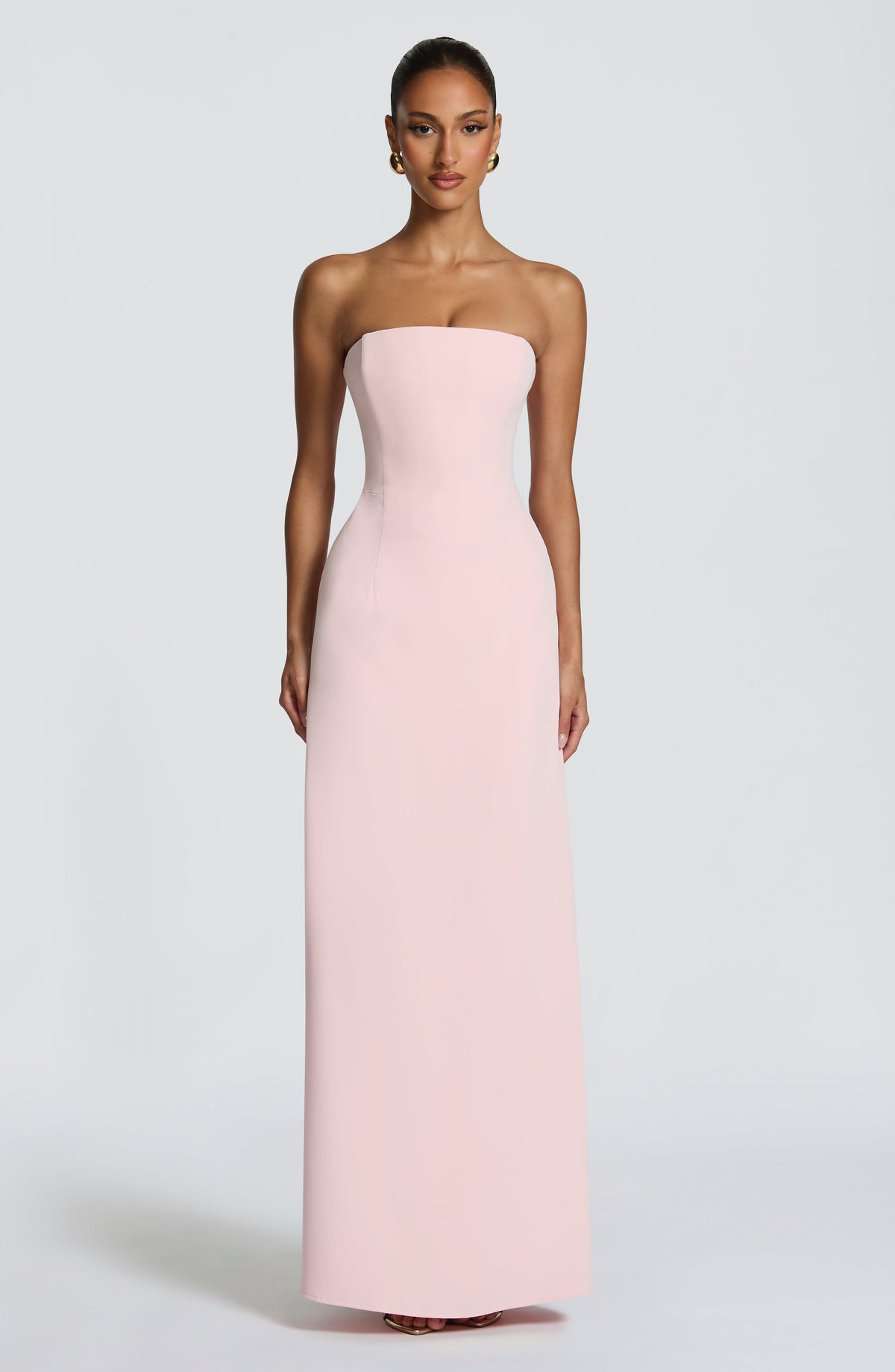 Irmina Maxi Elbise - Pudra