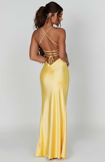 Isobel Maxi Elbise - Limon Sarısı