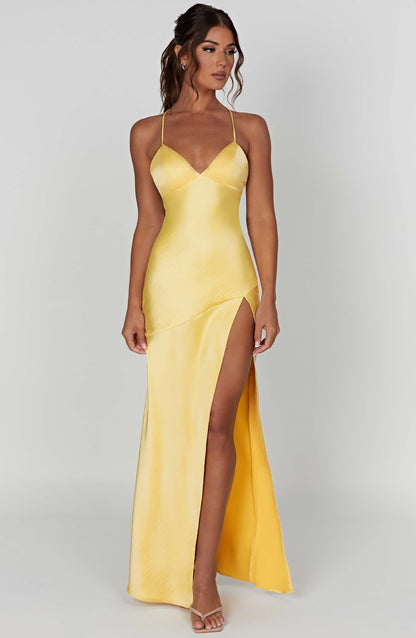 Isobel Maxi Elbise - Limon Sarısı