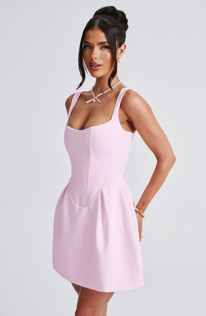 Janiyah Mini Elbise - Pudra