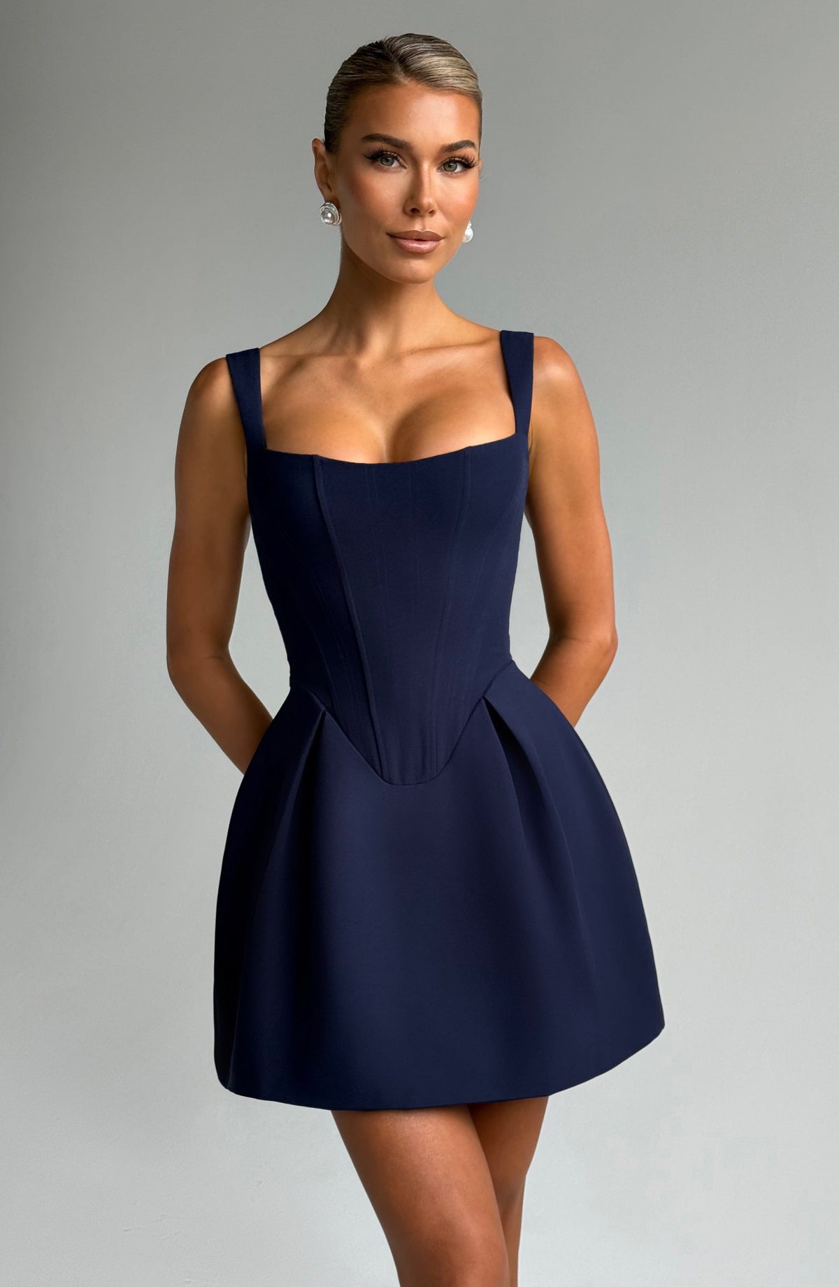 Janiyah Mini Elbise - Lacivert