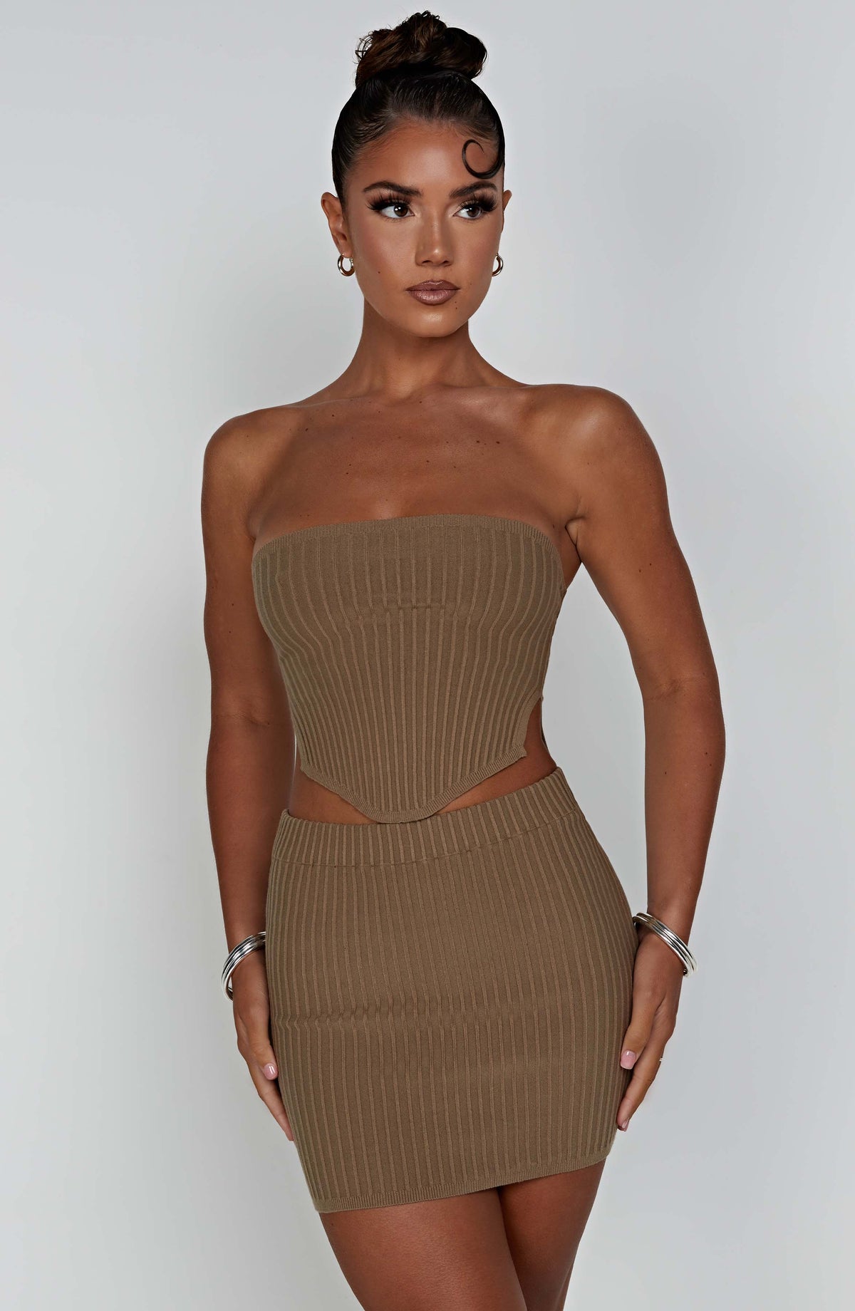 Jaz Mini Etek - Mocha