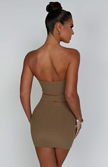 Jaz Mini Etek - Mocha