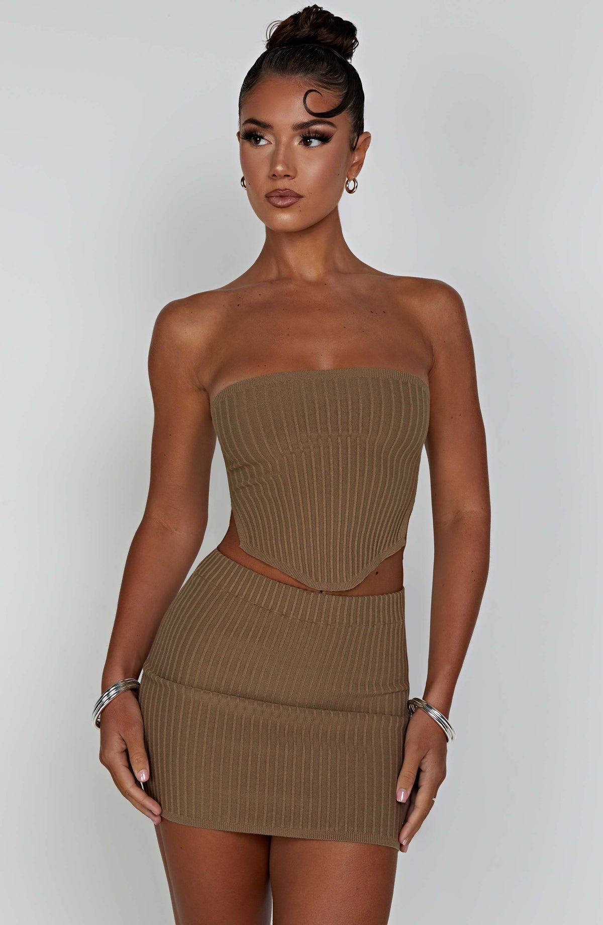 Jaz Mini Etek - Mocha