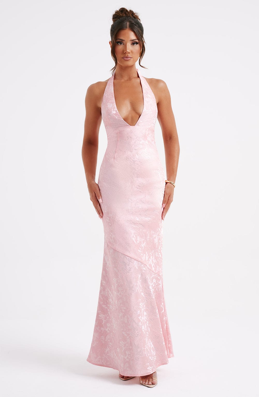Josephine Maxi Elbise - Pudra