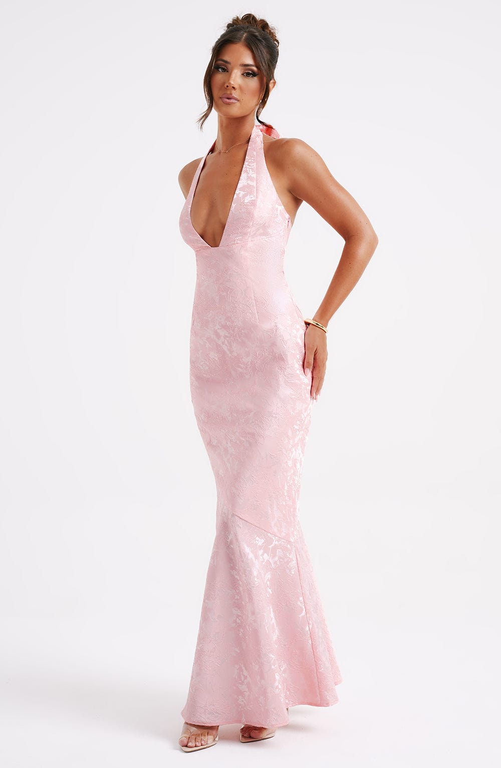 Josephine Maxi Elbise - Pudra