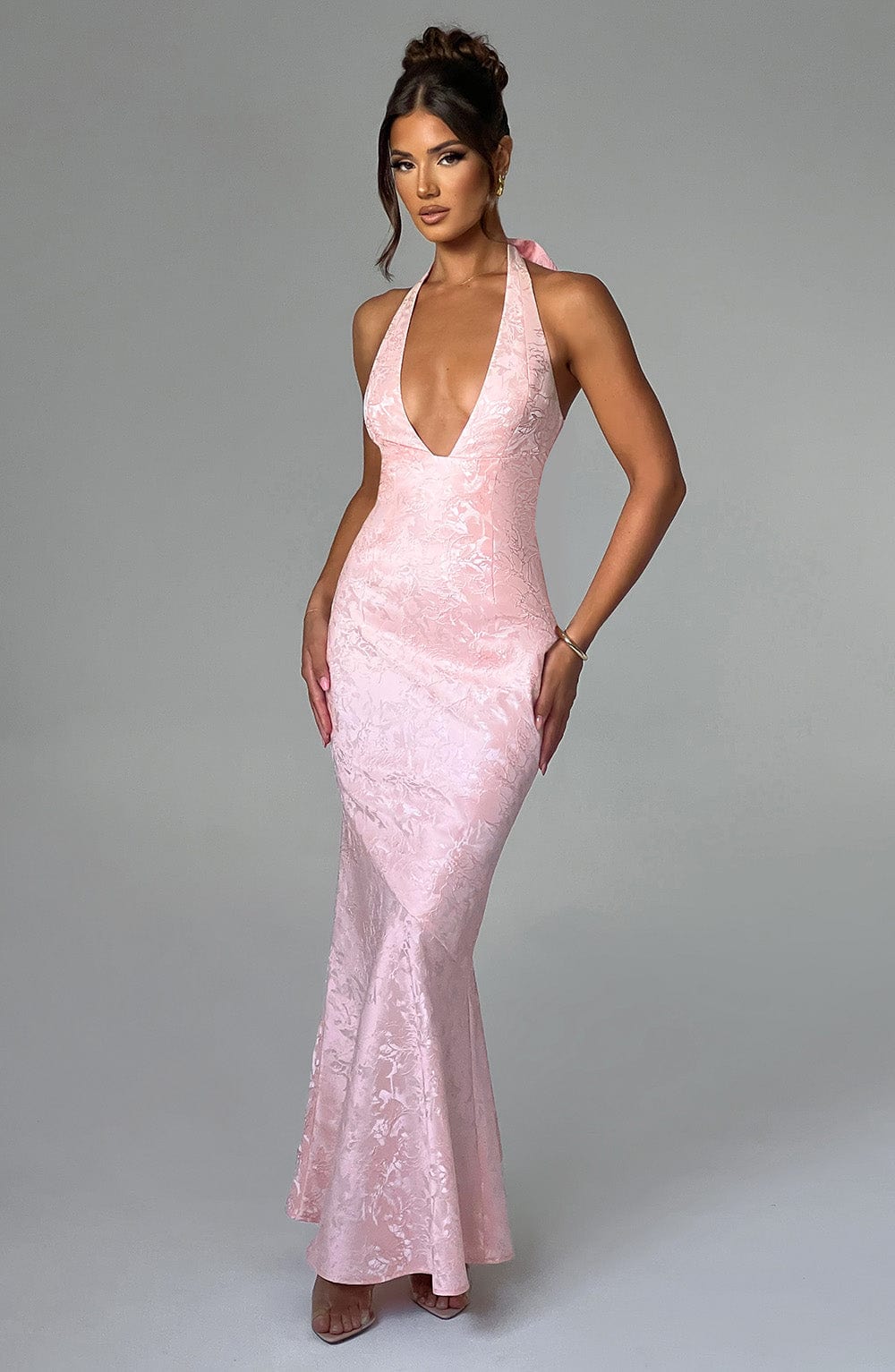 Josephine Maxi Elbise - Pudra