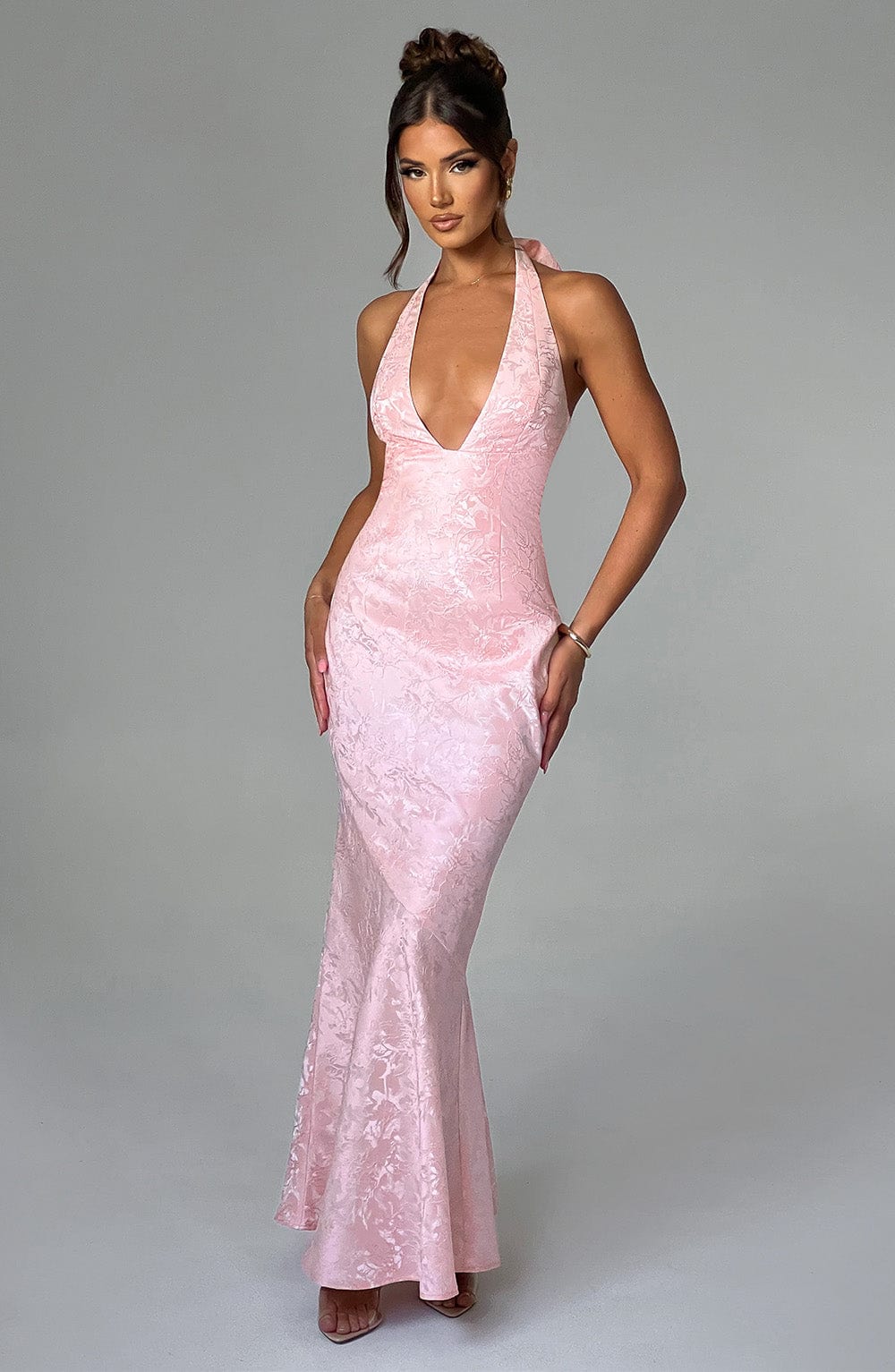 Josephine Maxi Elbise - Pudra