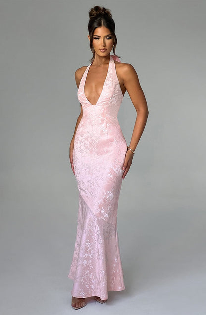 Josephine Maxi Elbise - Pudra