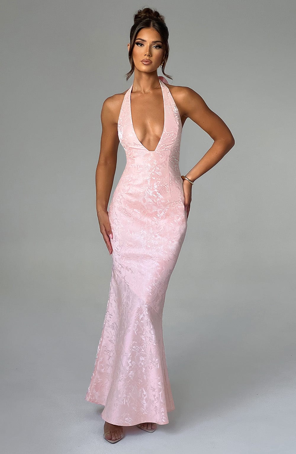 Josephine Maxi Elbise - Pudra