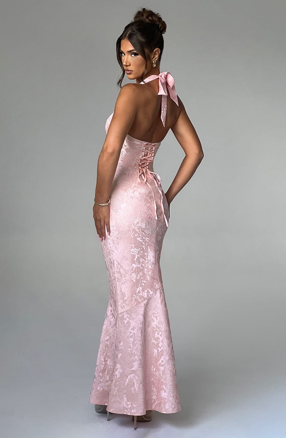 Josephine Maxi Elbise - Pudra