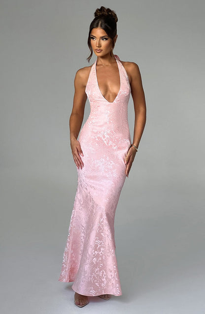 Josephine Maxi Elbise - Pudra