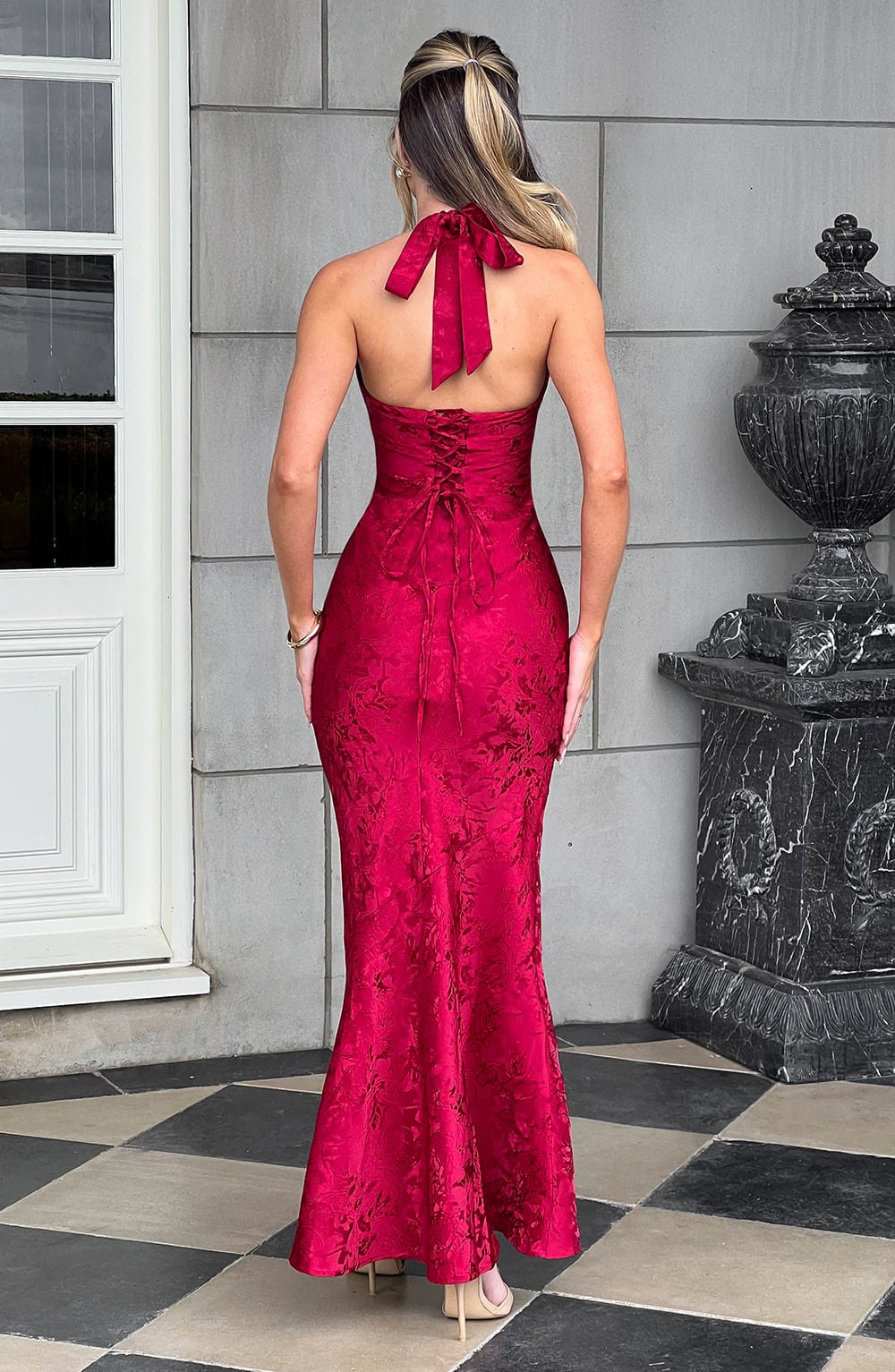 Josephine Maxi Elbise - Kırmızı