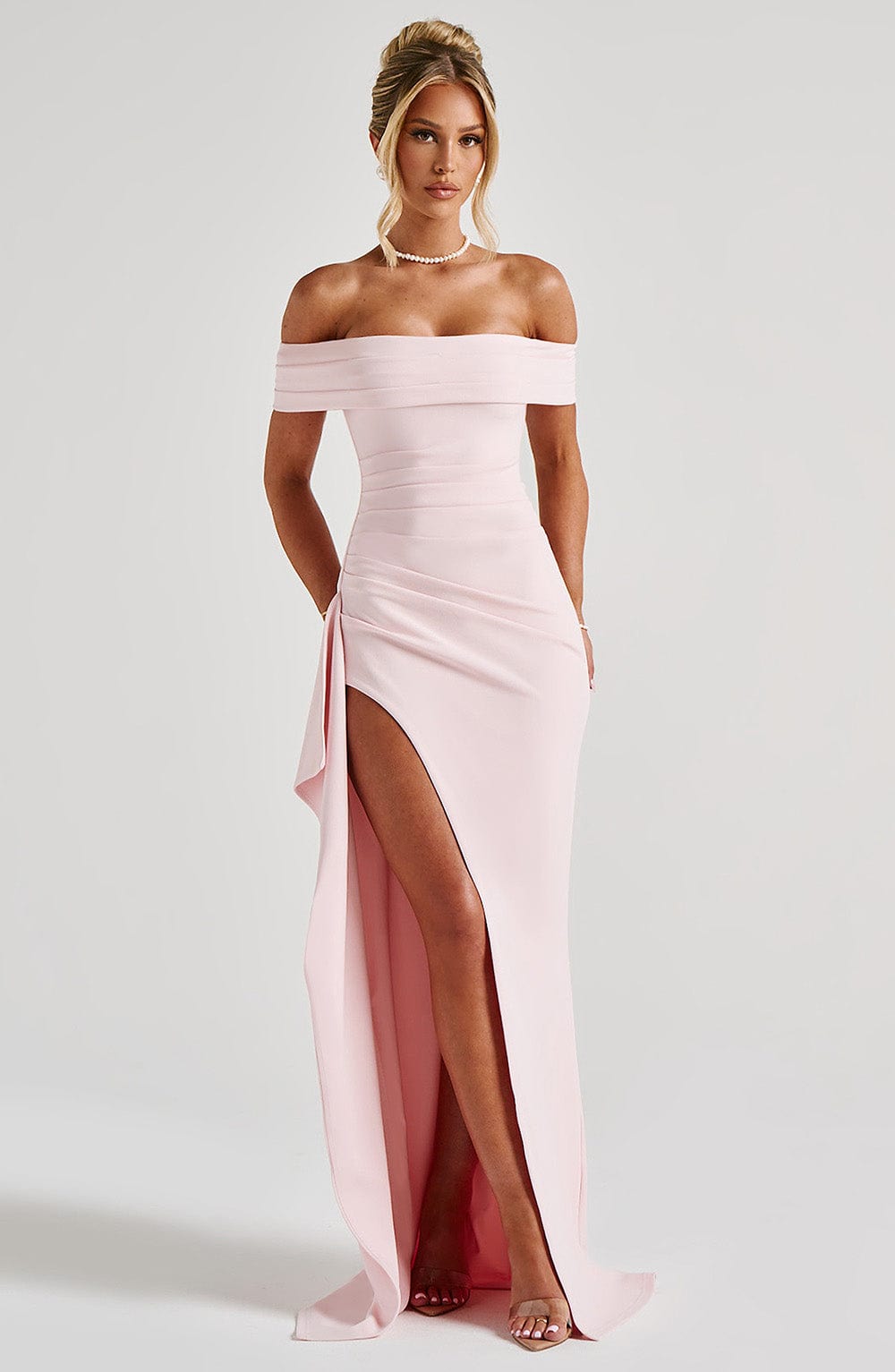 Joyce Maxi Elbise - Pudra