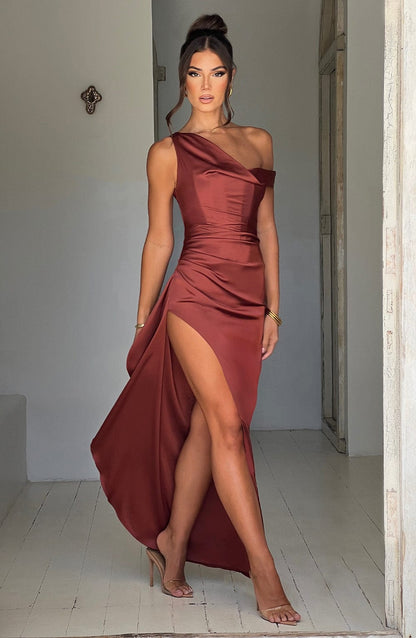 Juliene Maxi Elbise - Kiremit