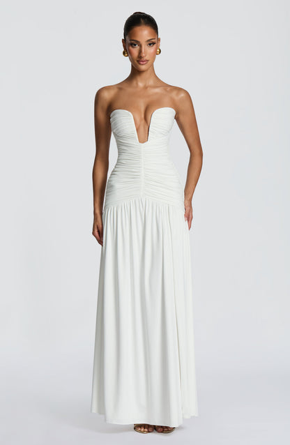 Junia Maxi Elbise - Beyaz