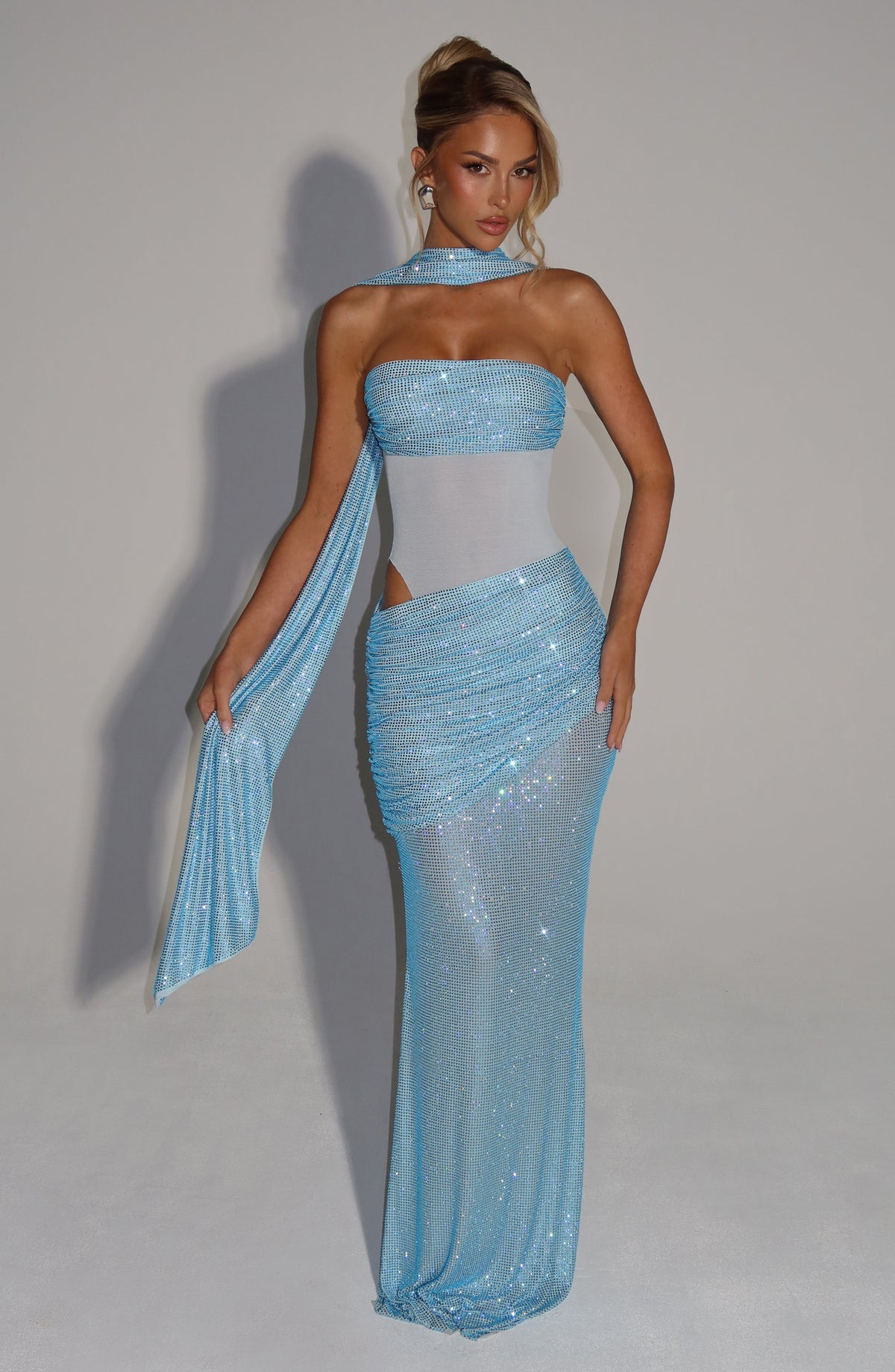 Kailani Maxi Elbise - Aqua Mavi