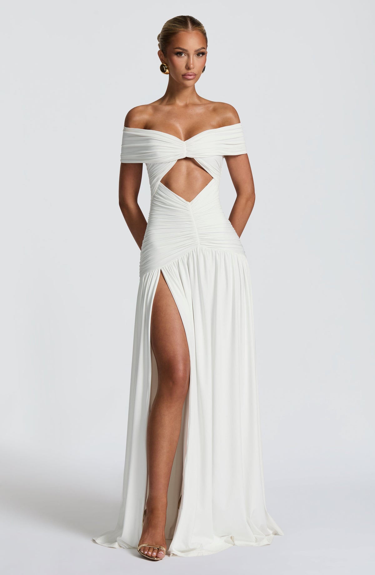 Kathryn Maxi Elbise - Beyaz