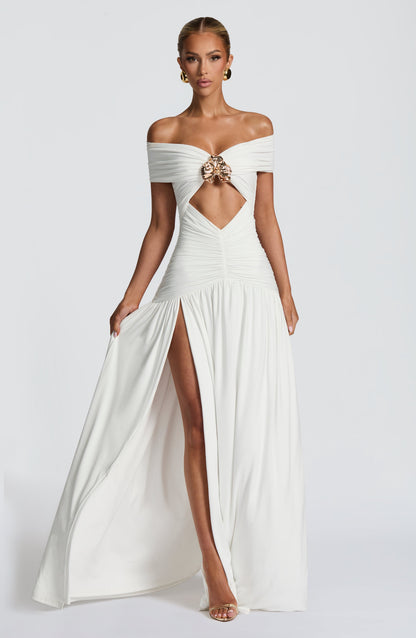Kathryn Maxi Elbise - Beyaz