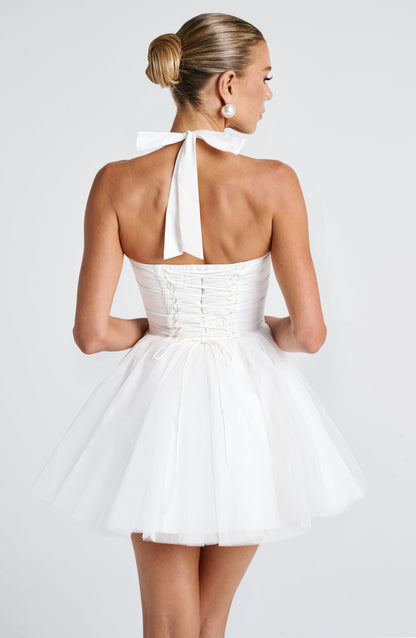 Keely Mini Elbise - Fildişi