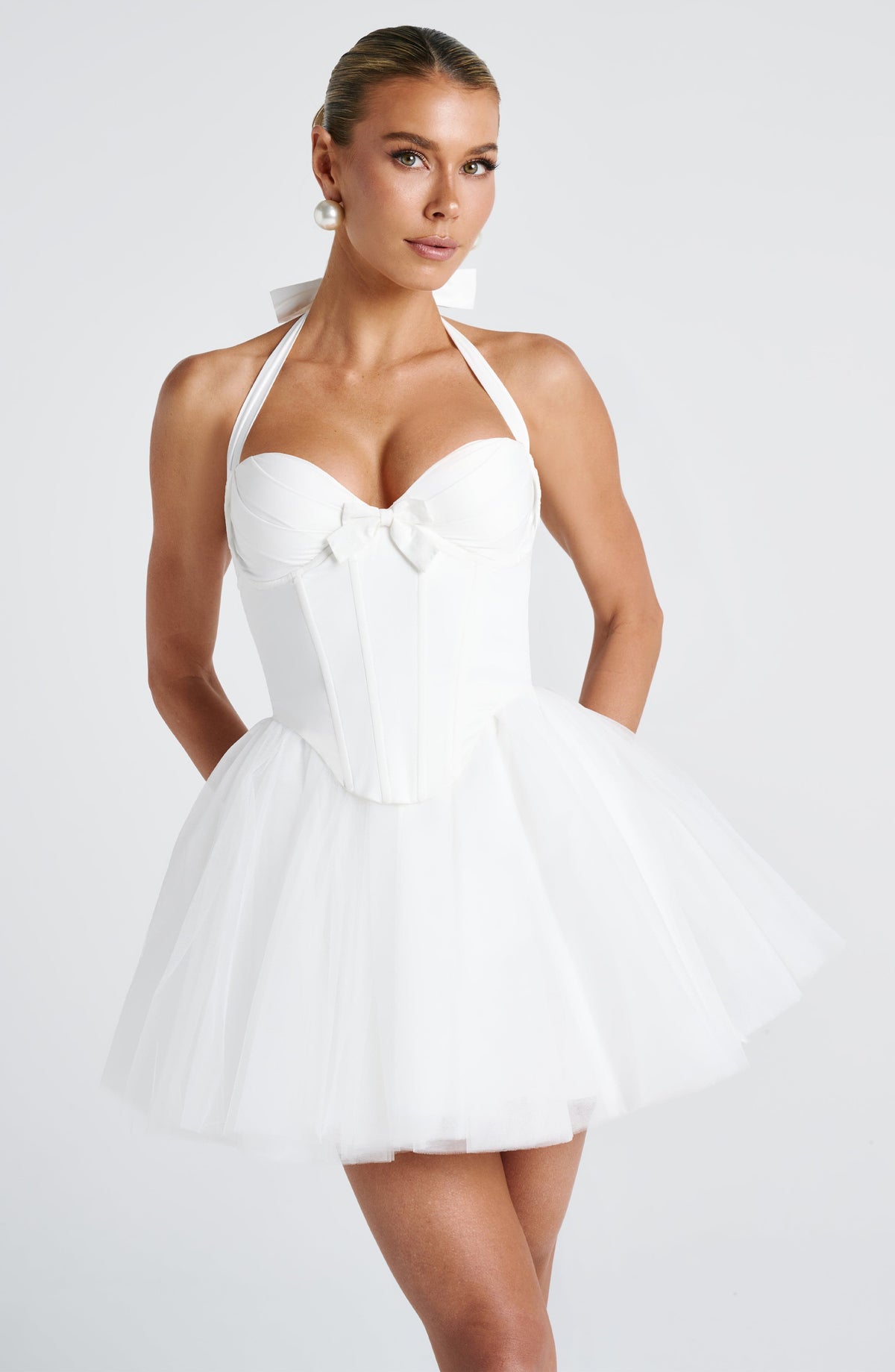 Keely Mini Elbise - Fildişi