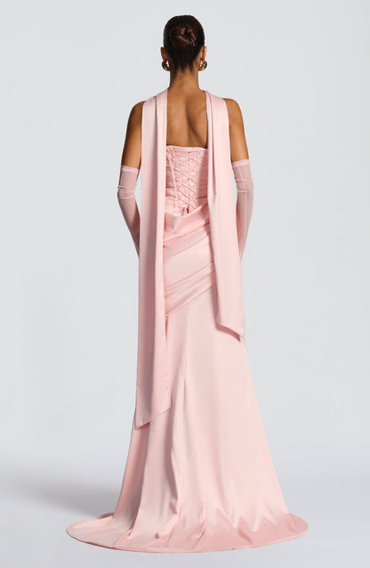 Kensington Maxi Elbise - Pudra