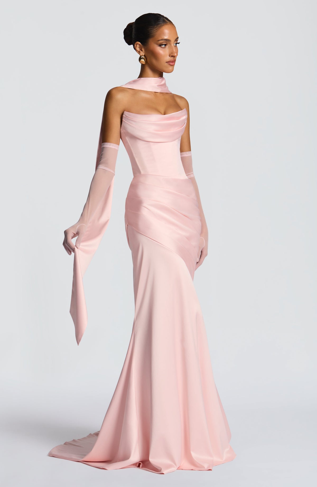 Kensington Maxi Elbise - Pudra