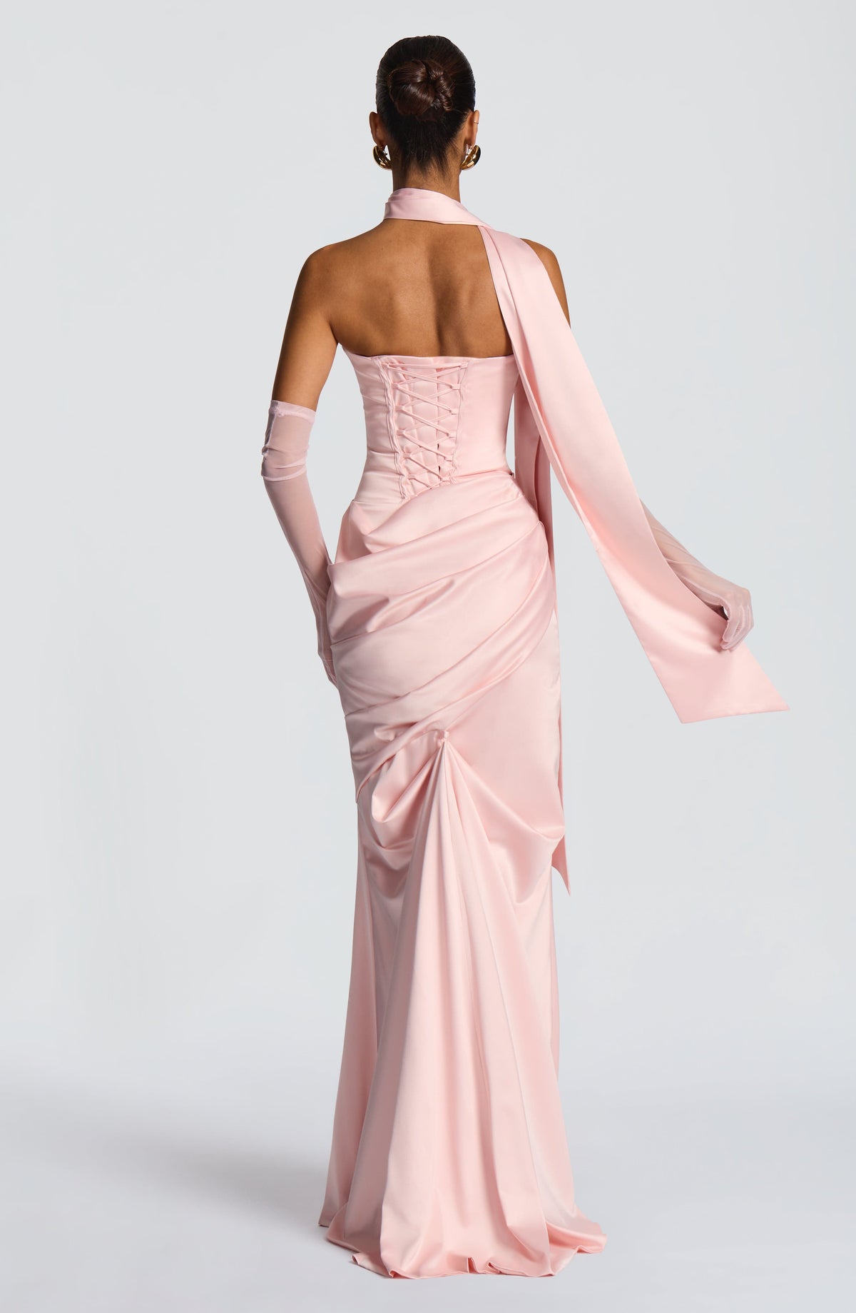 Kensington Maxi Elbise - Pudra